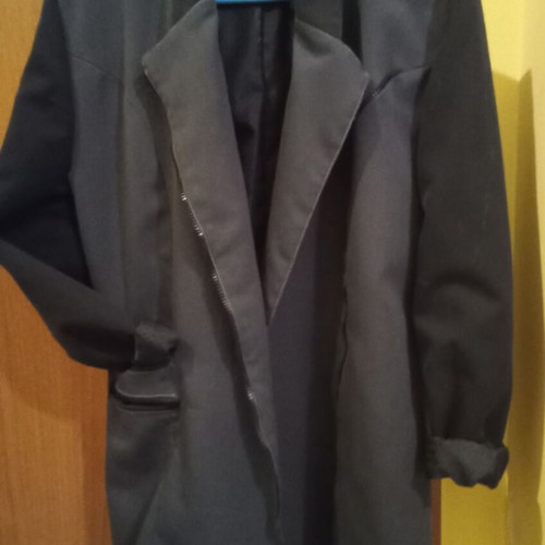 Asymmetric women's jacket S/M used, grey and black