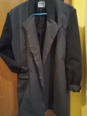 Asymmetric women's jacket S/M used, grey and black