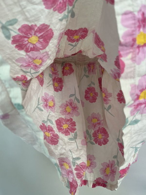 Zara summer dress with pink flowers, size 110 cm