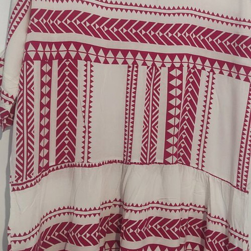Summer dress new, white and red, fits up to XL