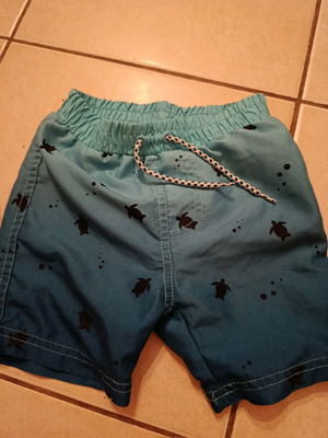 Baby swimsuit 9-12 months blue with turtle design