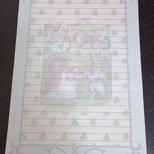 Letter papers new, 3 aromatic pieces blue-pink-green RBB