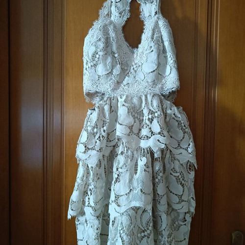 Zini couture beige dress like new, size 38