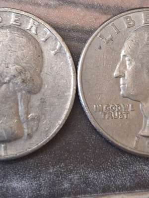 United States Quarter Dollar coins like new, set of 2, 1971 and 1986