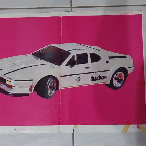BMW 1980 Berlina Turbo collectible poster used