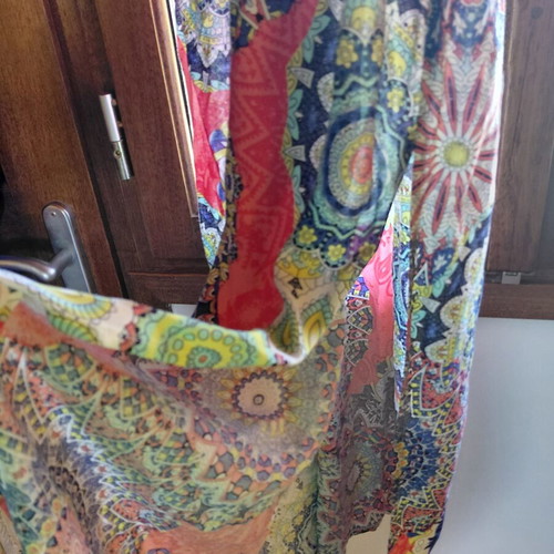 Maxi Boho Kaftan Dress Gianni Rodini like new, multicolor, viscose