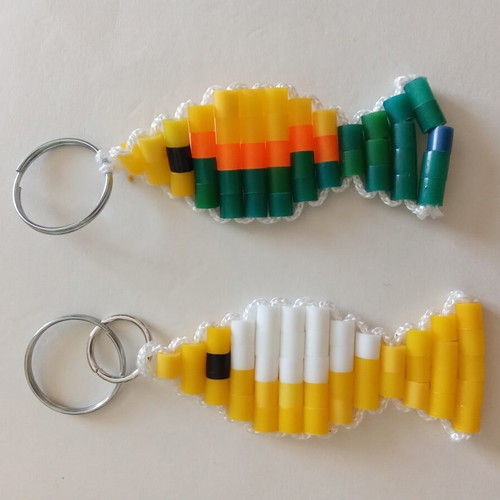Handmade keychains unique set of two