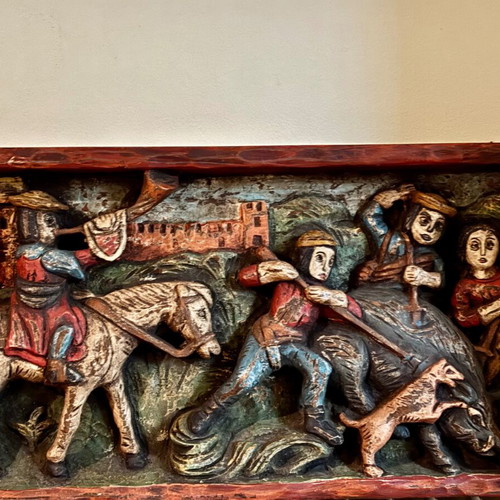 Hunting wooden panel like new, specially processed from Italy