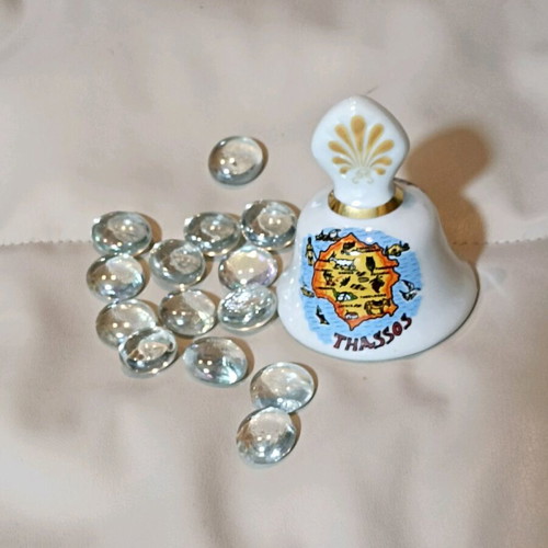 Thassos bell new set with transparent decorative stones