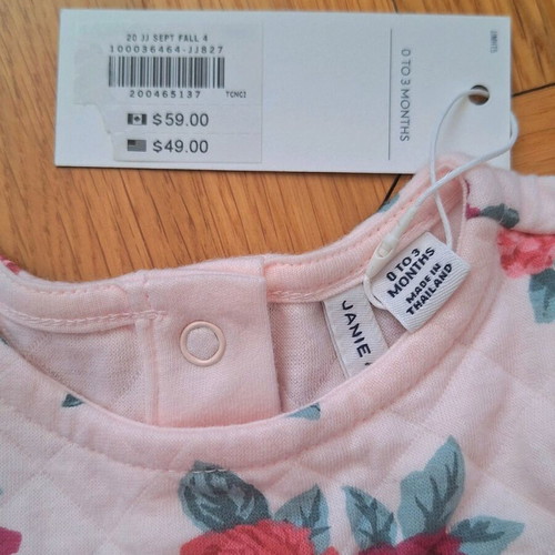 Janie and Jack Baby Bodysuit New for Newborn Girl