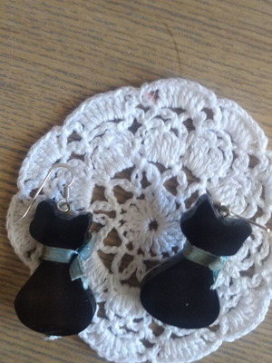 Handmade cat earrings