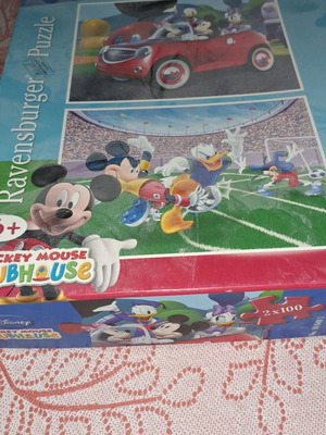 Παζλ Mickey Mouse μεταχειρισμένο, 2 παζλ 100 κομματιών Disney