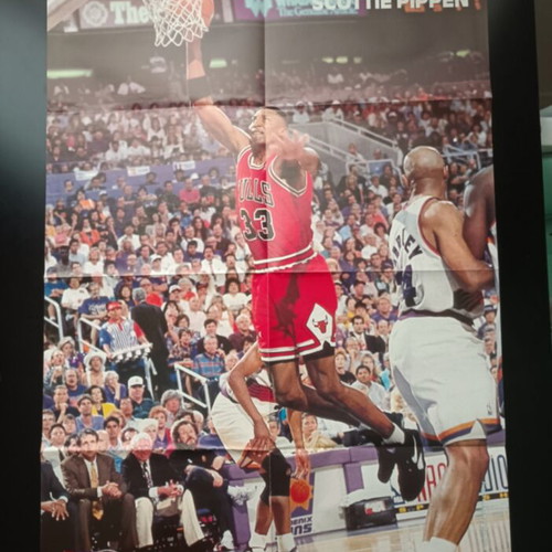 Scottie Pippen David Robinson double giant poster used