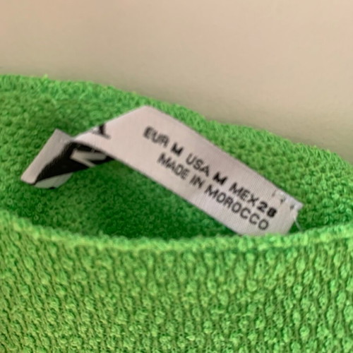 Zara pique crop top like new, green, size M