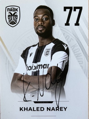 Khaled Narey PAOK Official Signed Autograph