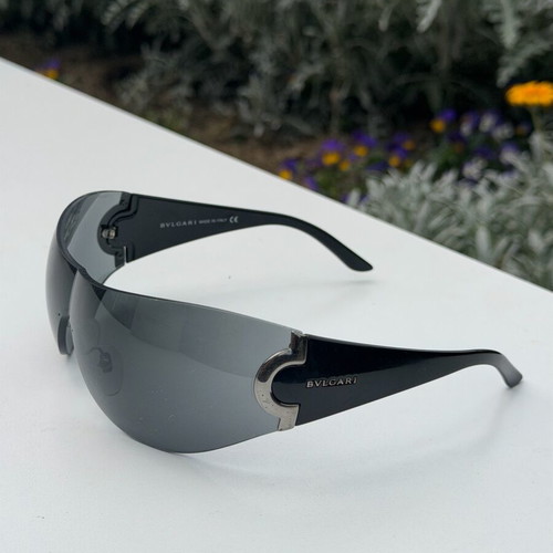 Bvlgari Mask sunglasses used, black and silver