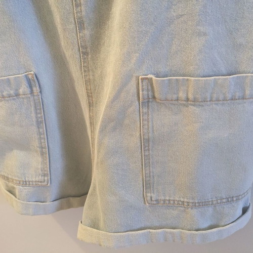 Pull & Bear denim jumpsuit, grey and blue, size M