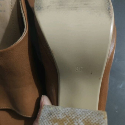 Zuiki high-heeled mule 10cm like new, brown, size 39