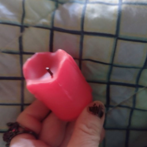 Candle lamp new, red, 5 cm