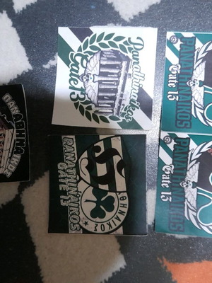 Stickers of various teams like new, pack