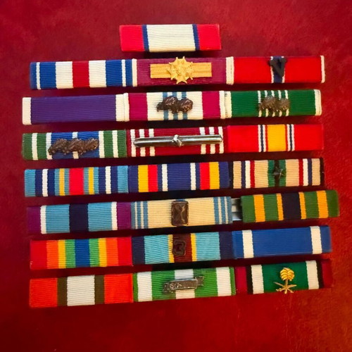 US Military Ribbon Bars and Devices set like new