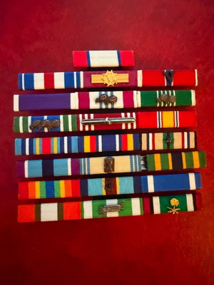 US Military Ribbon Bars and Devices set like new