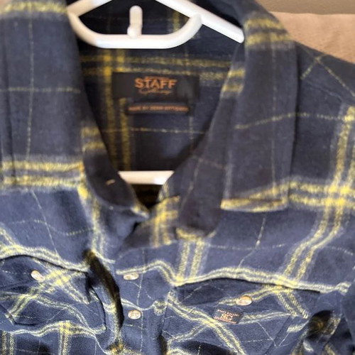 Staff Overshirt like new, blue and yellow, size L