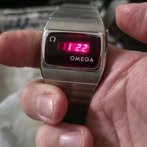 Omega men's Constellation LED watch used, unique prototype caliber 1602