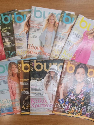 Burda sewing magazines used, year 2011, 12 issues with patterns