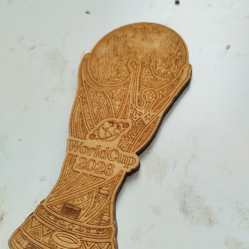 Wooden World Cup decorative trophy custom made