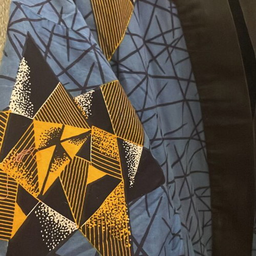 Kimono cotton batik like new, one size, blue and black