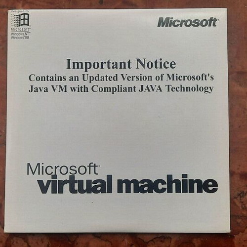Microsoft Virtual Machine CD Windows 98 Windows NT new