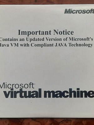 Microsoft Virtual Machine CD Windows 98 Windows NT new