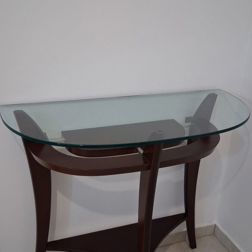Entrance furniture new, black cherry with glass