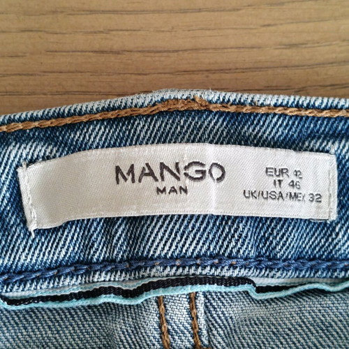 Mango Man men's denim shorts used, light blue