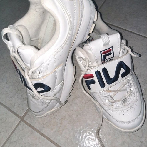 Fila athletic shoes used, white, size 37.5