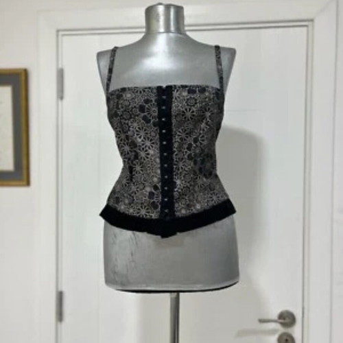 Corset Style Top St. Martins Floral Print Size Medium like new