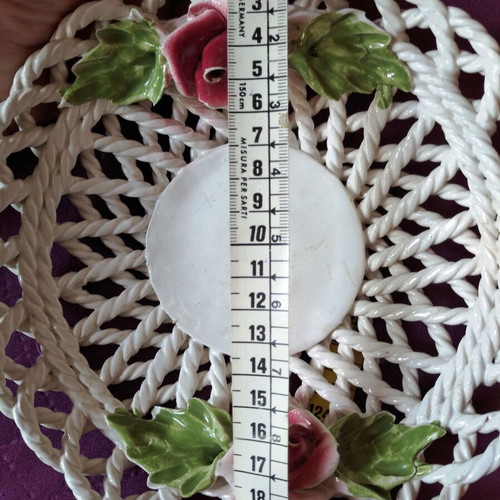 Ceramic vintage handmade platter like new, diameter 20cm