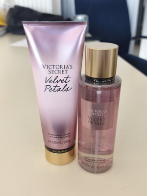Victoria's Secret Velvet Petals body mist and lotion set