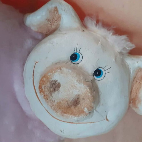 3D Handmade Pig Wall Decor like new