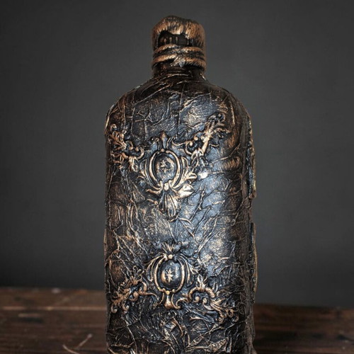 Handmade decorative bottle with pirate theme