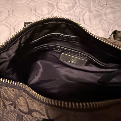 Calvin Klein CK bag used with worn leather repairable