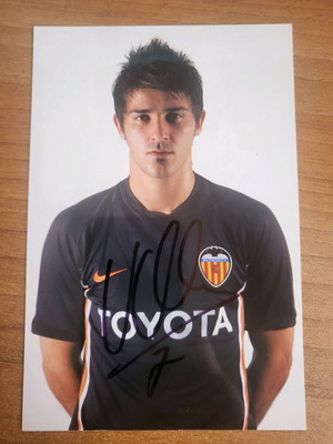 Αυθεντικό αυτόγραφο David Villa σαν καινούργιο σε φωτογραφία