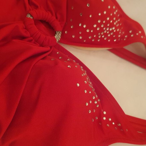 Red bodysuit used, like a swimsuit