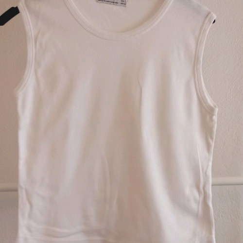 Zara TRF sleeveless top used, size Large, white