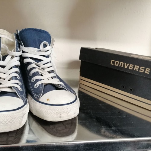 Converse All Star Chuck Taylor Hi Top used, size 42.5, blue