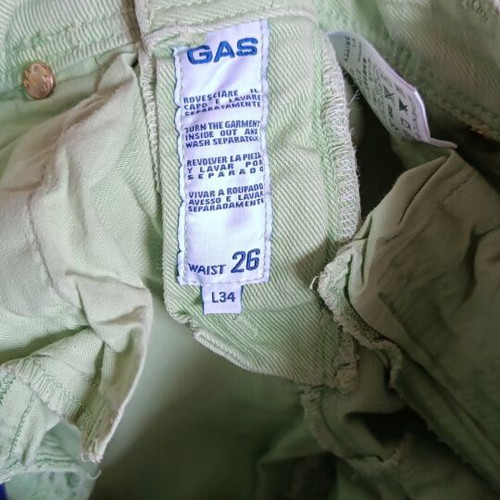 Gas women's jeans size 34 like new, green turquoise