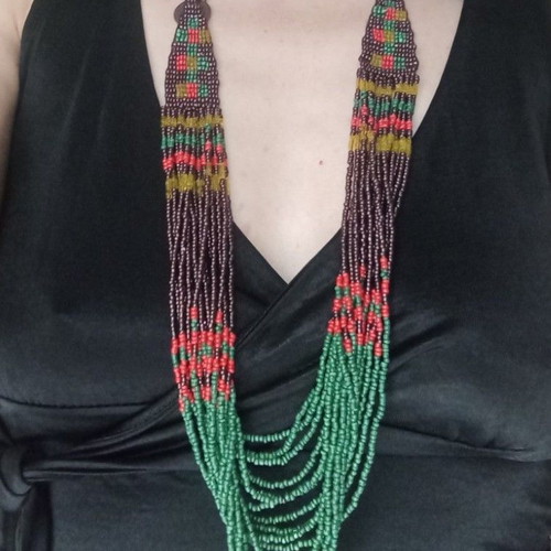 Necklace with beads ethnic boho like new, multicolor, brand Nice Things