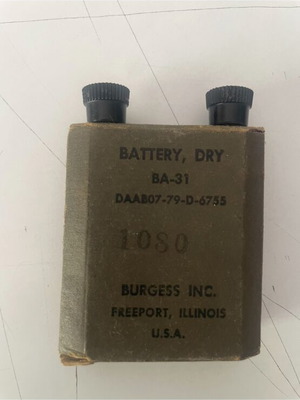 Battery BA 31 dry USGI used, Vietnam War
