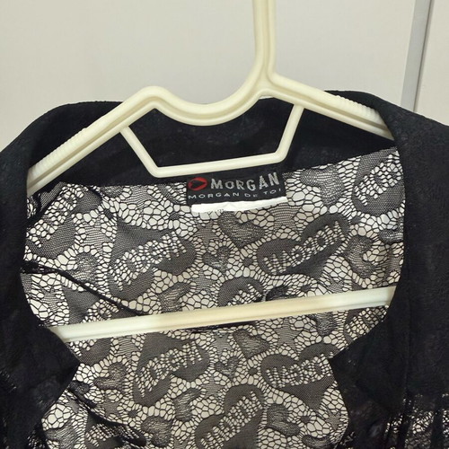 Morgan lace shirt like new, black, size S